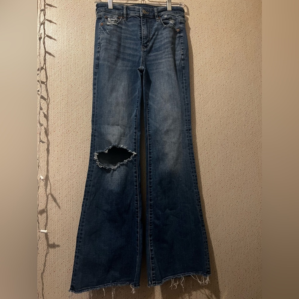 High rise flair jeans